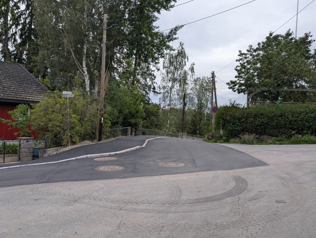 Nytt fortau i Sponstuveien